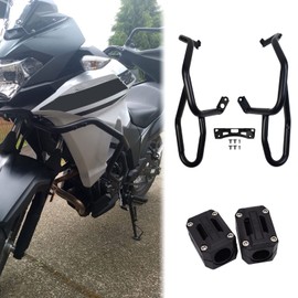 Midimttop Engine Crash Bar,Steel Motorcycle Engine Crash Bar Guard Bumper Black fits for Ka-wa-sa-ki Ver-sys x300 Ver-sys x 300 Ver-sys x-300 2017 2018 2019 2020 2021 2022 2023