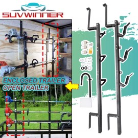 SUVWINNER 3 Place Trimmer Rack Trim line Holder for OPEN/ Enclosed Trailer W/ Locks NEW