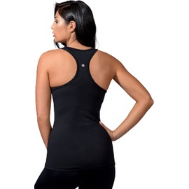 90 Degree By Reflex - Power Flex Racerback Tank Top - Black/Black - Small