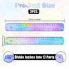 LIQWEI Pack of 2 Rulers Flexible 30 cm, Ruler Flexible