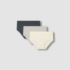JAJU [JAJU] Women's Modal No-Line Hip Hugger Panty 3-Pack_Lemon