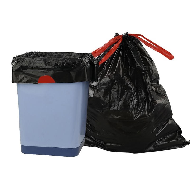 Teyyvn 1.2 Gallon Small Garbage Bags, Black Drawstring Trash Bags,