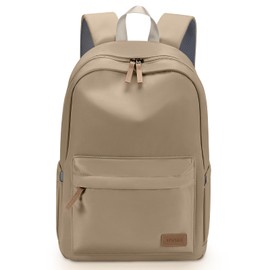 HOMIEE Lightweight Stylish Casual Backpack, Laptop Backpack Water-Resistant Daypack, Travel/School/Casual/Work Backpack (Khaki)