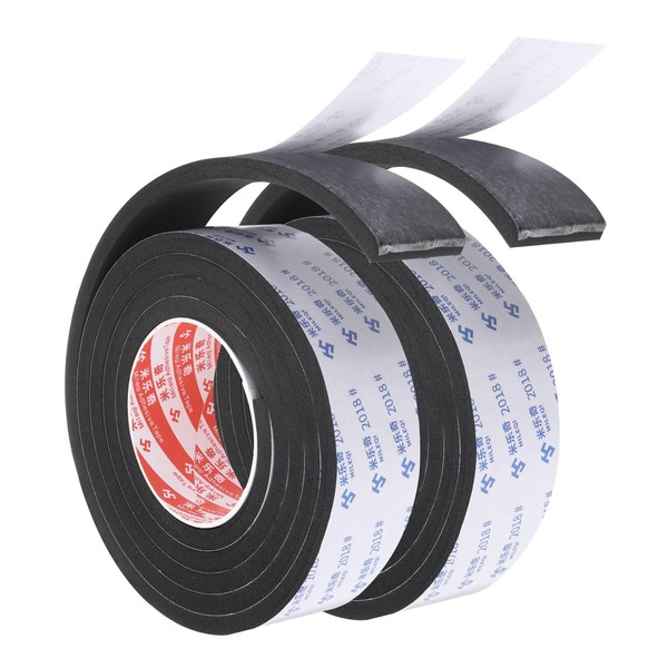 PATIKIL 2m/6.6ft Sealing Foam Tape, 2 Pack 4.5cm Wide 10mm