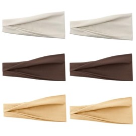DRESHOW Paquete de 6 Diademas Deportivas elásticas Antideslizantes para Mujer, Ideales para Practicar Yoga, Correr y Entrenar.
