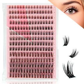 One V Salon, DIY Lash Clusters, 224 Pc Glam Wisp - D Curl 9-16mm