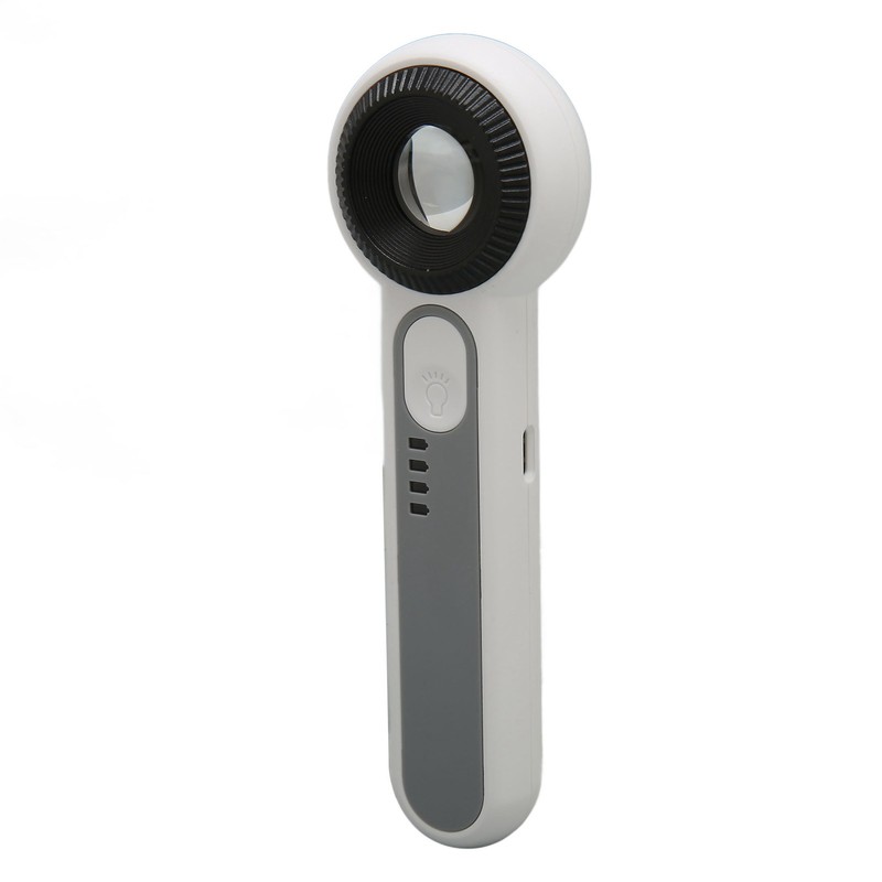 30X Handheld Magnifier 3 Levels Brightness Adjustment Touch Control LED