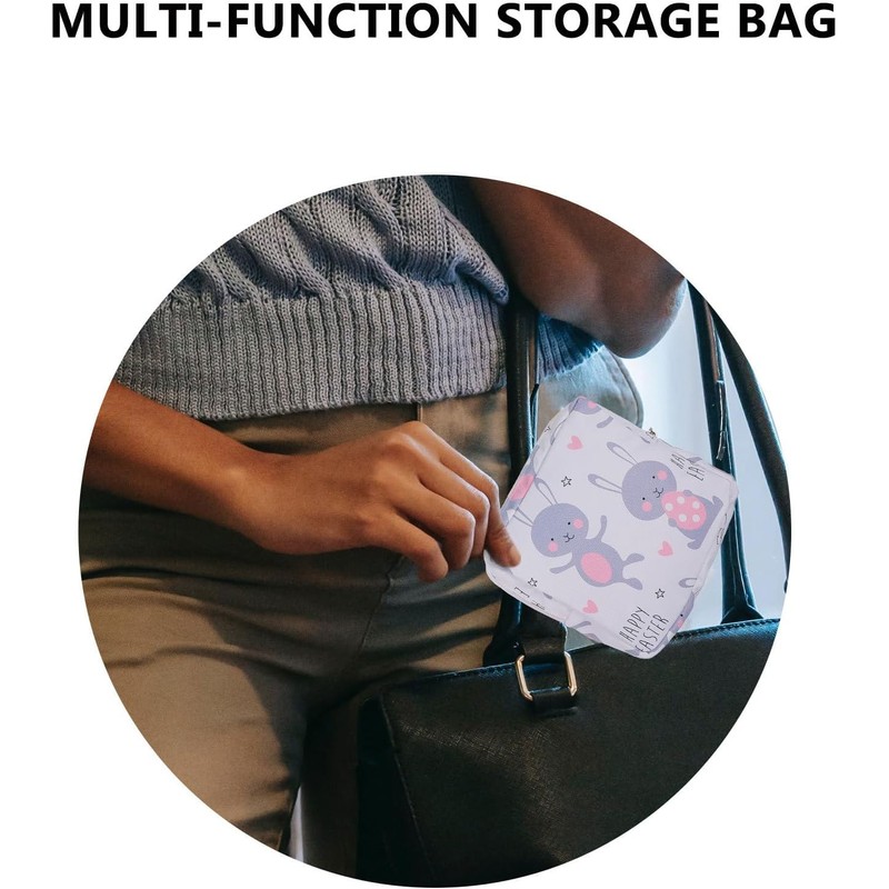 Bolsa para Toallas Sanitarias Compacta 4 Piezas en Colores Surtidos
