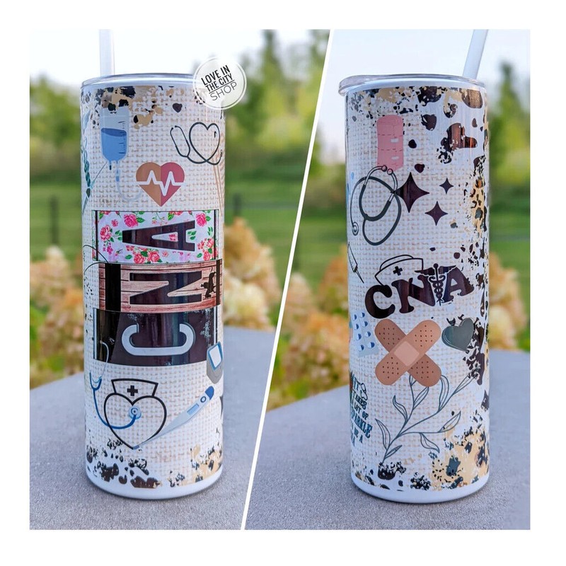 Abstract 20 Oz Custom Tumble W/ Both Metal and Plastic