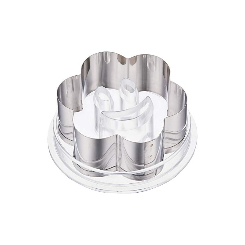Tiger Crown Cookie Cutter, Silver, Clear, 2.8 x 2.8 x