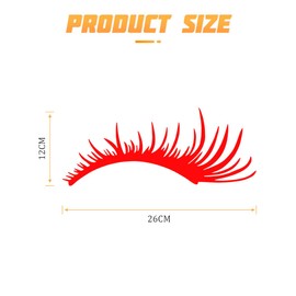CGEAMDY 2 Pair of Car Headlight Eyebrow, Car Eyelashes for Headlight Decoration Sticker, Headlight Eye Lid, Car Accessories Eyelashes Waterproof Not Easy to Crack Eyebrow for Cars Decor(Red)