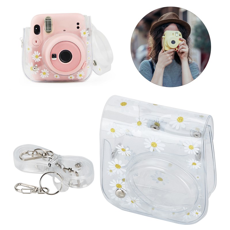 Transparent Camera Bag Daisy Pattern Single Shoulder Mini Photography Tool