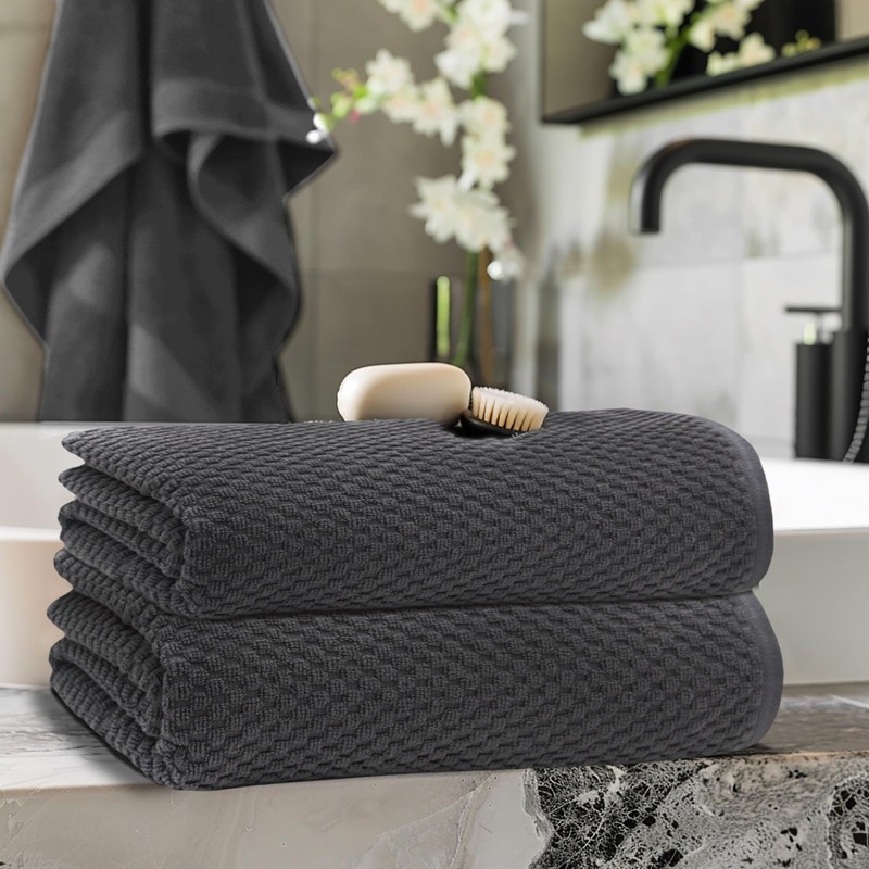 COTTON CRAFT Waffle Bath Sheets - Set of 2 Luxury
