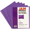 JAM PAPER Eco Friendly 2 Pocket School POP Poly Folders