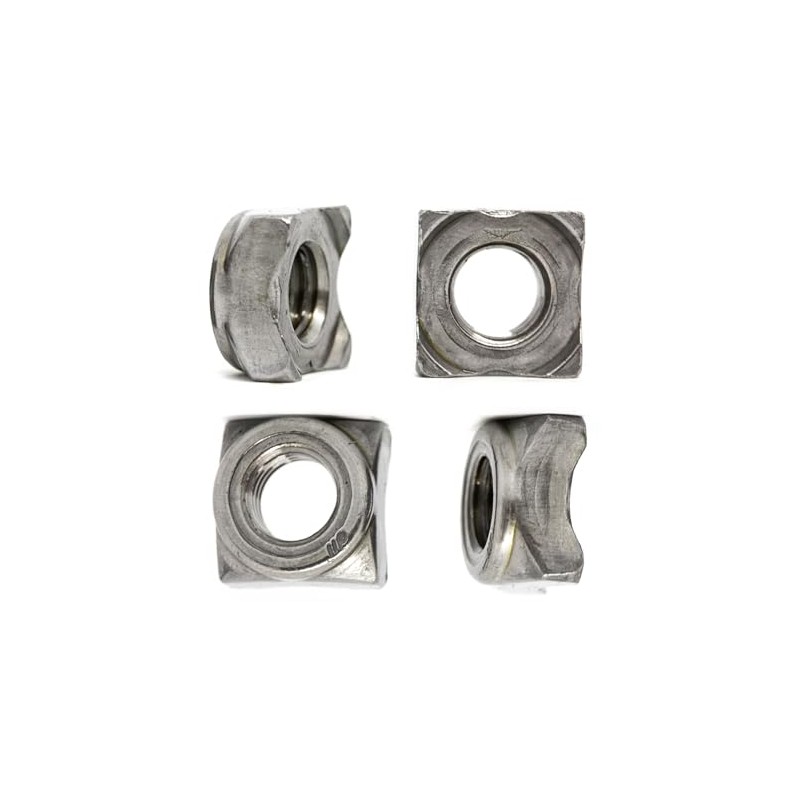M8 Square Weld Nuts Plain Steel Weldable Nuts for Welding