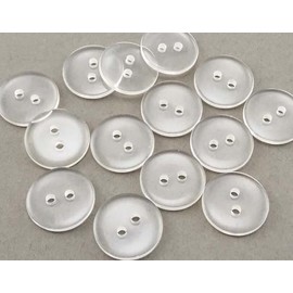50 Elegant Resin Buttons 15 mm Round Transparent 2-Hole Button Buttons Made of Resin for Sewing Crafts Sewing Jacket Buttons Craft Buttons Two Hole Buttons Two Hole Buttons