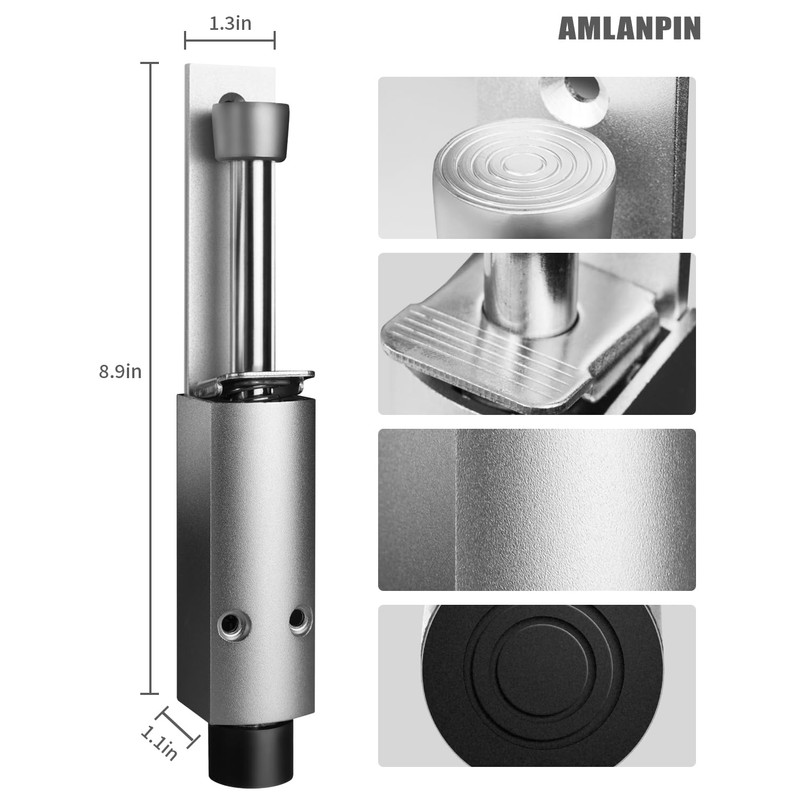 Door Stop - Heavy Duty Spring Loaded Step Down Push