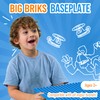 Strictly Briks Large Classic Circle Stackable Baseplate, Large Pegs for