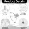 Pack of 16 Suction Cups with Thread, Transparent Suction Cups