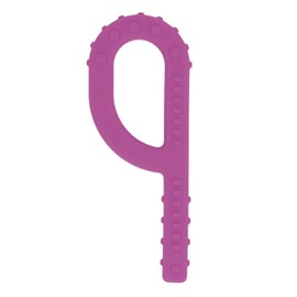 P Shape Sensory Chew Toy Reliable Silicone Buccal Muscle Rehabilitation Buccal Motor Stimulation Chew Tool for Children Purple