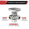 (Pack of 2) EFIELD Dual Compression Outlet Angle Stop Valve,