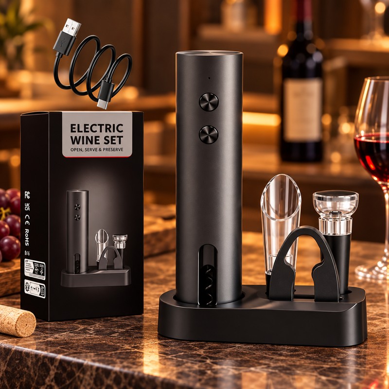 Rechargeable Electric Wine Opener for Home & Entertaining – USB-C