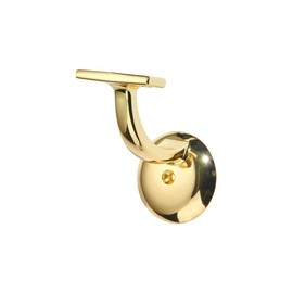 khtumeware 6 Pack Polished Brass Hand Rail Bracket Heavy Duty Hardware for Stairways, Home or Office Vintage Stair Support Handrail Brackets