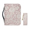ZCFYGDX Bible Case for Girls William Morris Works Print Bible Cover with Bookmark PU Bible Bag Bible Carrying Case Ideal Christian Gifts Pink