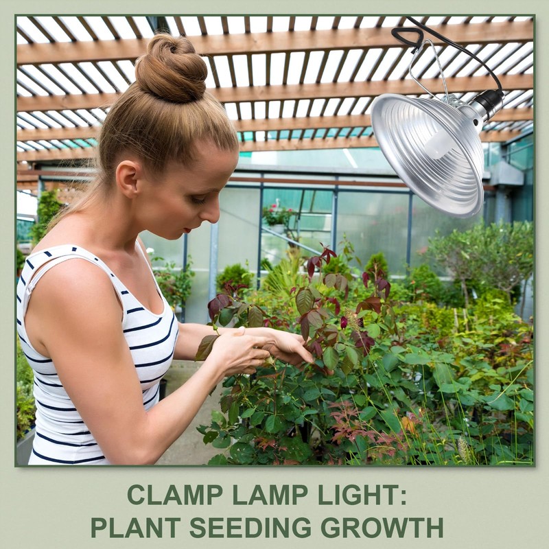 Macarrie 6 Pcs Adjustable Clamp Lamp Light with Aluminum Reflector