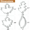 JOB JOL Fall Leaf Cookie Cutters 4 PCS, 3.5'', 3.75'',