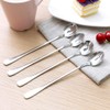 Long Handle Ice Tea Spoon, Stainless Steel Round Head Ergonomic