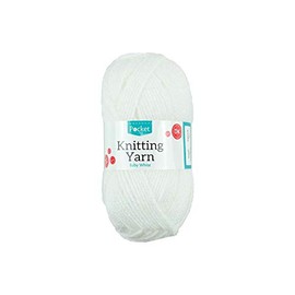 Acrylic Knitting Yarn - 100 Gram Packs - (Baby White)