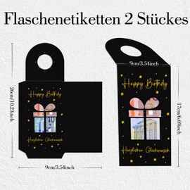 WenmthG Birthday Gifts Bottle Label Money Gift Birthday Decoration Birthday Gift for Women Men Wish Filler Money Gift Bottle Labels - Pack of 2