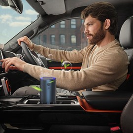 Smart Car Air Freshener, Car Air Freshener Diffuser with 100ml Perfume, Auto On/Off Intelligent, Rechargeable Aroma Diffuser,Auto Two Spray Modes, Cologne Scent