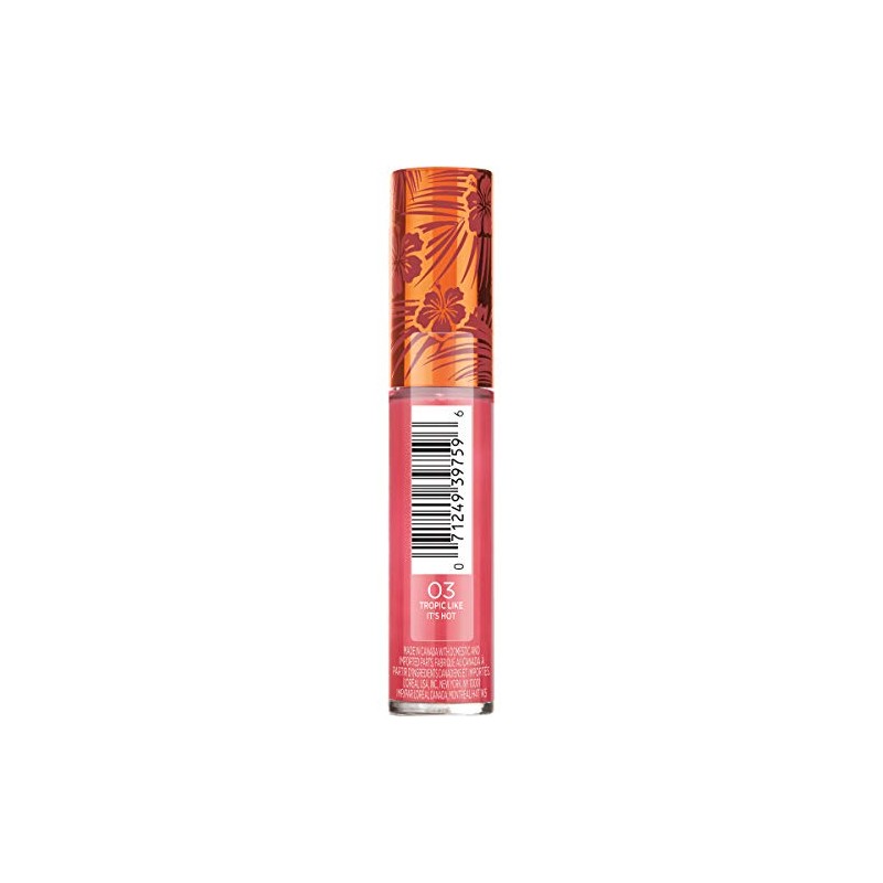 L'Oreal Paris Summer Belle - Brillo de labios brillante, tropical,