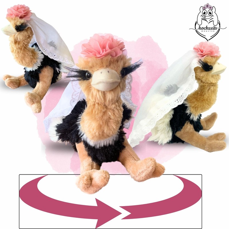 hM - Ostrich Plush - Bird Ostrich Stuffed Toy as