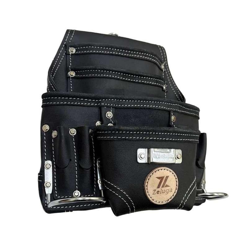 Zeluga 20-117 10 Pocket Rigger Heavy Duty Leather Tool Bag,