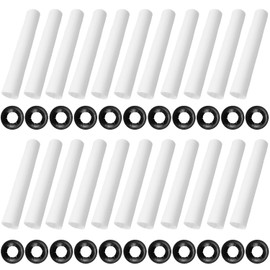 22Pcs Garage Door Hinge Quiet Roller Sleeves 11mm ID 80mm Length with 22 Roller Shaft Gaskets for Garage Door Roller Stems