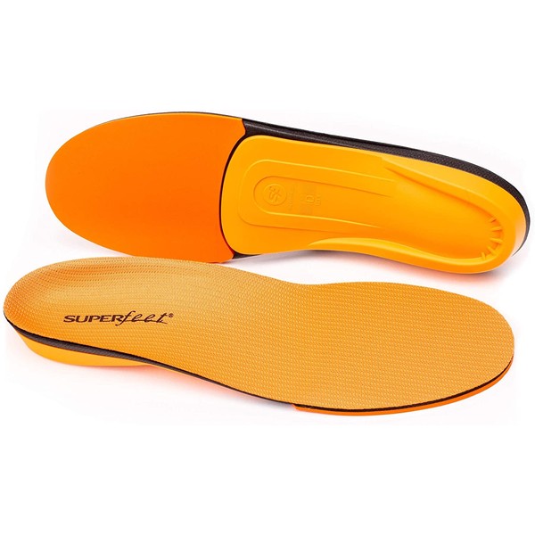 Superfeet ORANGE Insoles, High Arch Support and Forefoot Cushion, Orthotic Shoe Inserts for Anti-fatigue, Unisex, Orange