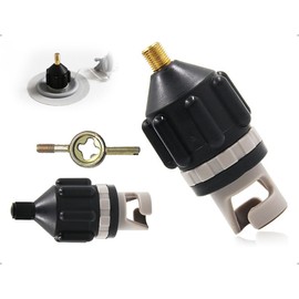 AOYEGIC SUP Valve Adapter, Air Pump Adapter, Portable Inflatable Compressor Accessories, for Kayak, Inflatable Dinghy, Stand Up Paddle Board, Inflatable Rowing Boat, Sup Board (Black)
