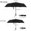 TradMall 2 Pack Travel Umbrella Windproof 46 Inches Large Canopy