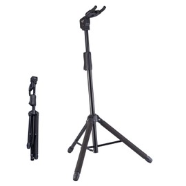 GUITTO Guitar Stand - Heavy Duty Auto-Lock, Adjustable & Foldable for Acoustic/Electric/Bass (33lbs Capacity), 360° Non-Slip Base, Anti-Rust - Portable for Stage/Travel/Studio GGS-06