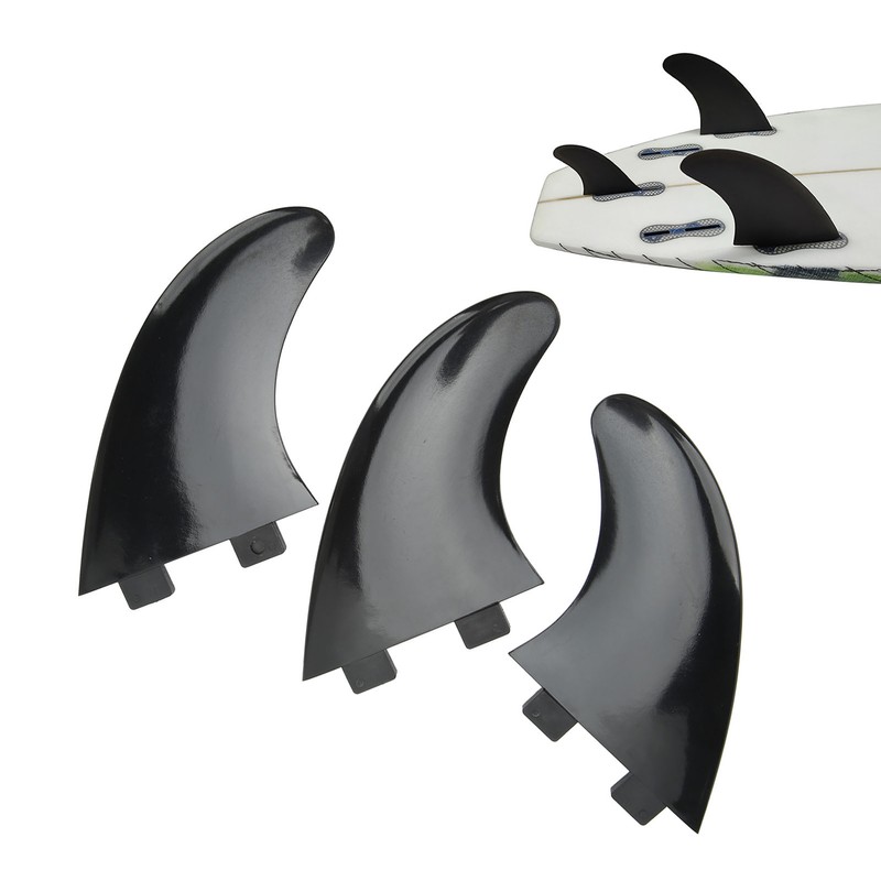 3Pcs Surfboard Fins PVC Quick Release Replacement Tri Fin Set