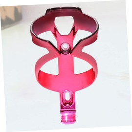 GRIRIW Mountain Bike Bottle Holder Durable Electroplated Kettle Rack for Cycling Lightweight Design Dark Red Pink Easy Installation for Outdoor Adventures