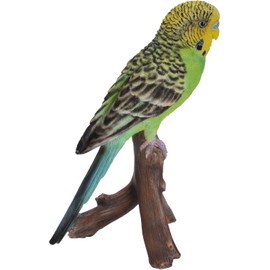 Vivid Arts - Budgies Garden Ornament Bird Sculpture (Budgie, Green)