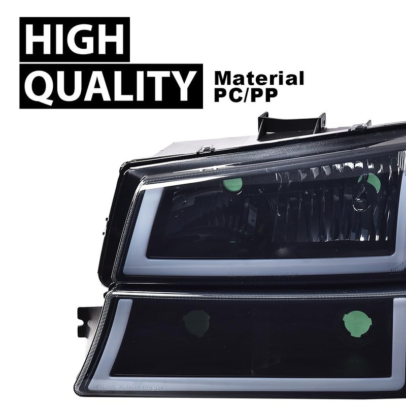 G-PLUS LED DRL Headlights, Compatible with 2003-2006 Chevy Silverado 1500/1500