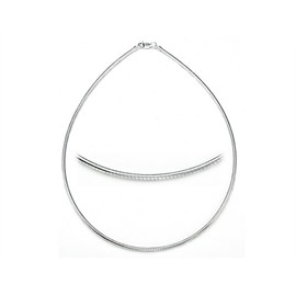 Zable Sterling Silver Round Omega Necklace 18 inches for use with Compatible Beads