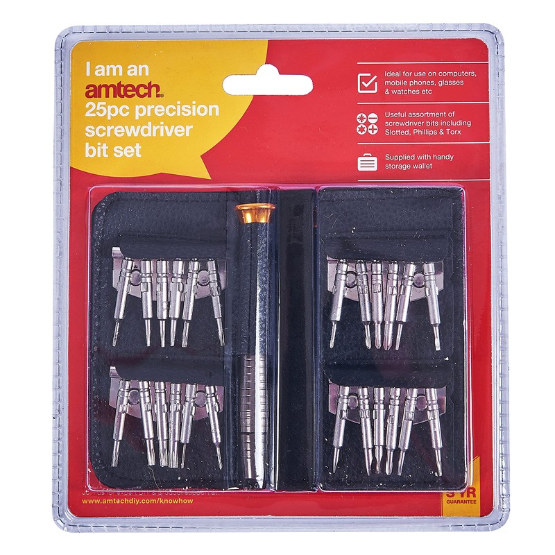 Amtech L0534 25 Piece Precision Screwdriver bit Set