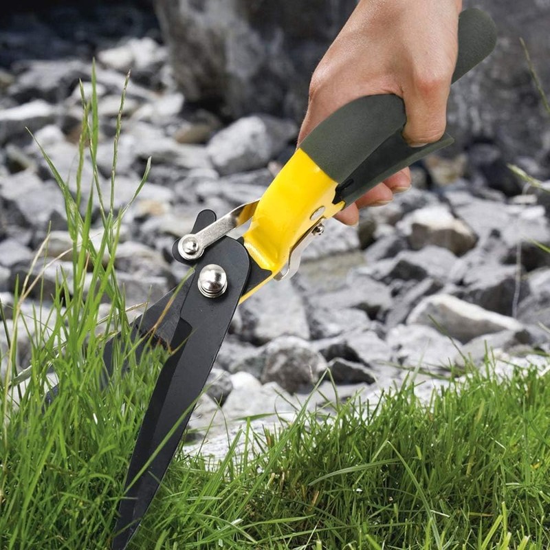 Jardineer Comfort Grass Shears, Teflon Lawn Shears, 360° Rotating Cutting