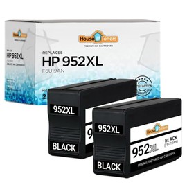 Houseoftoners Remanufactured for HP 952XL (F6U19AN) Ink Cartridge High Yield Replacement for HP 952XL Officejet 7740 8702 8715 7740 8210 8216 8218 8710-2 Pack (Black)